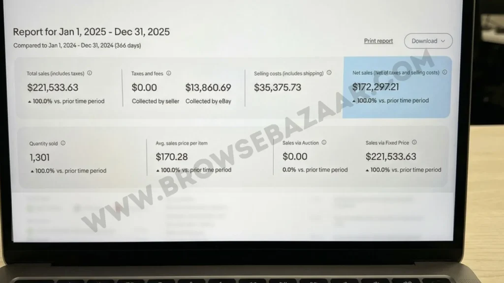 Screenshot of Browse Bazaar Dropshipping results for one of their customers